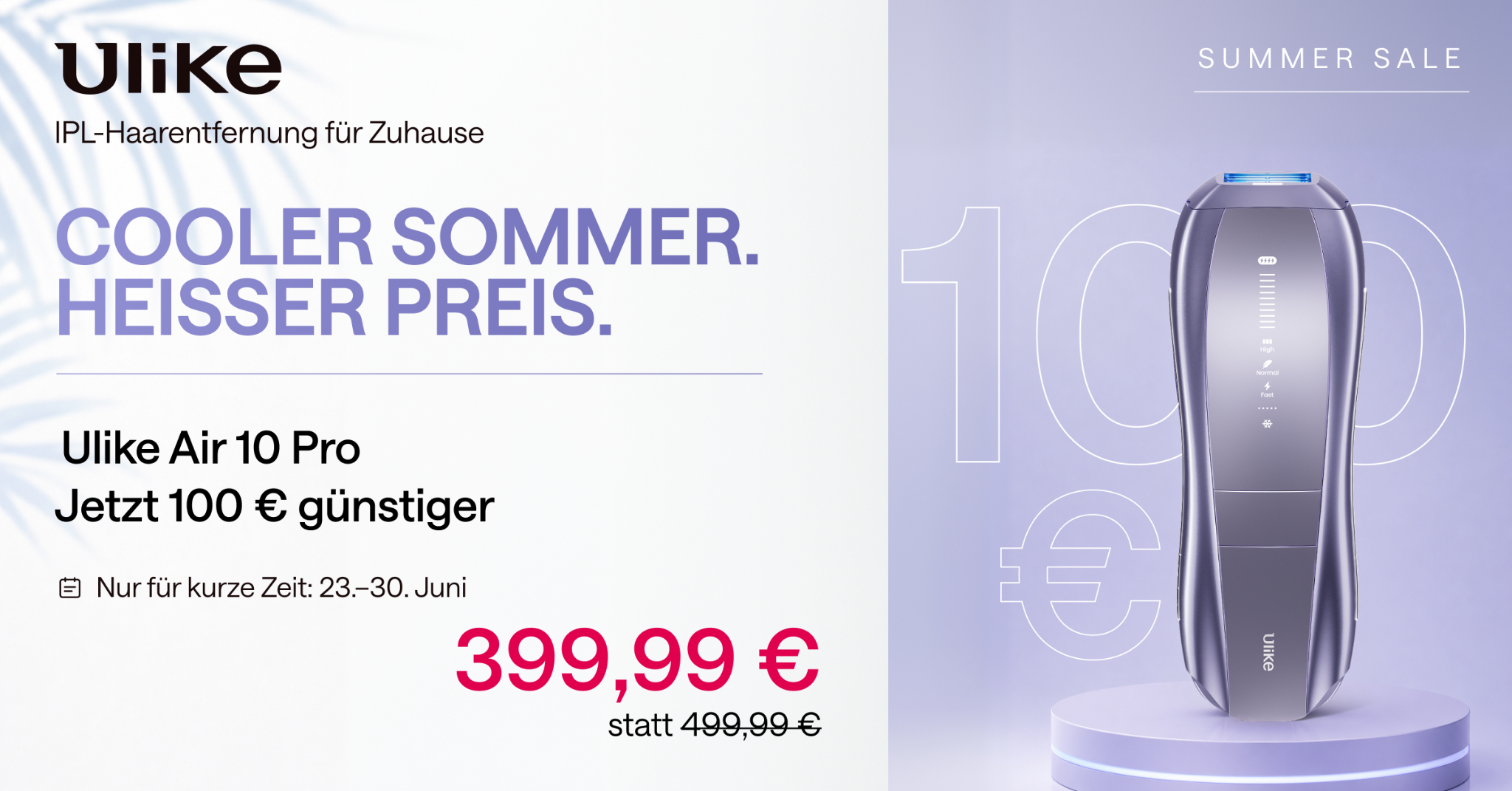 Ulike DE Facebook ad from Jun 23, 2026