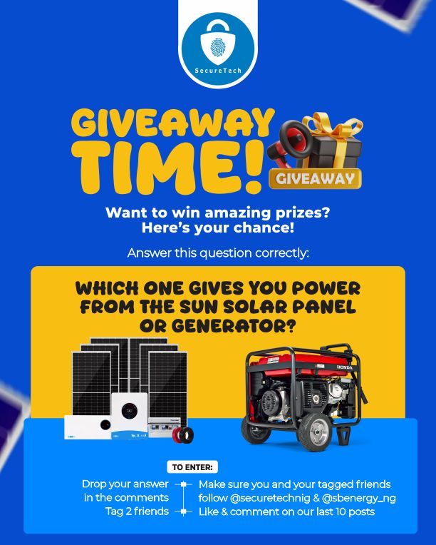 SecureTech Nigeria Facebook ad: IT’S GIVEAWAY TIME!