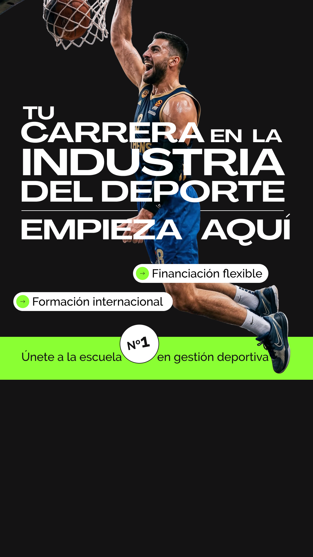 Unisport Management School Facebook ad