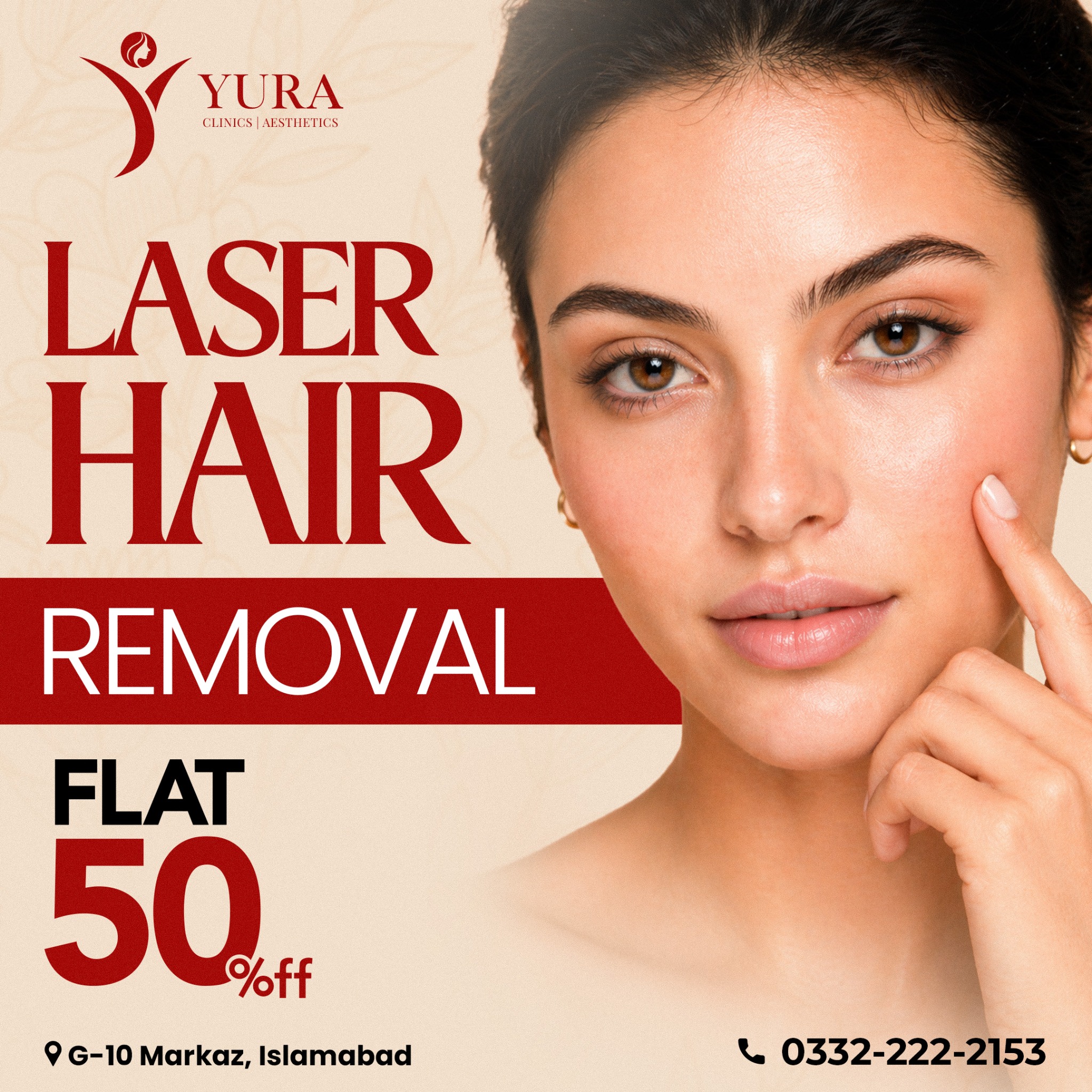 Yura Clinics Facebook ad: Chat with us