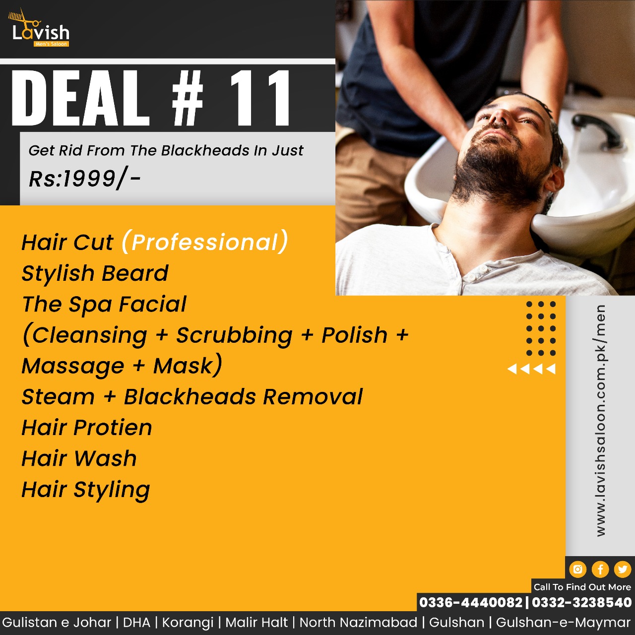 Lavish Men's Salon Facebook ad