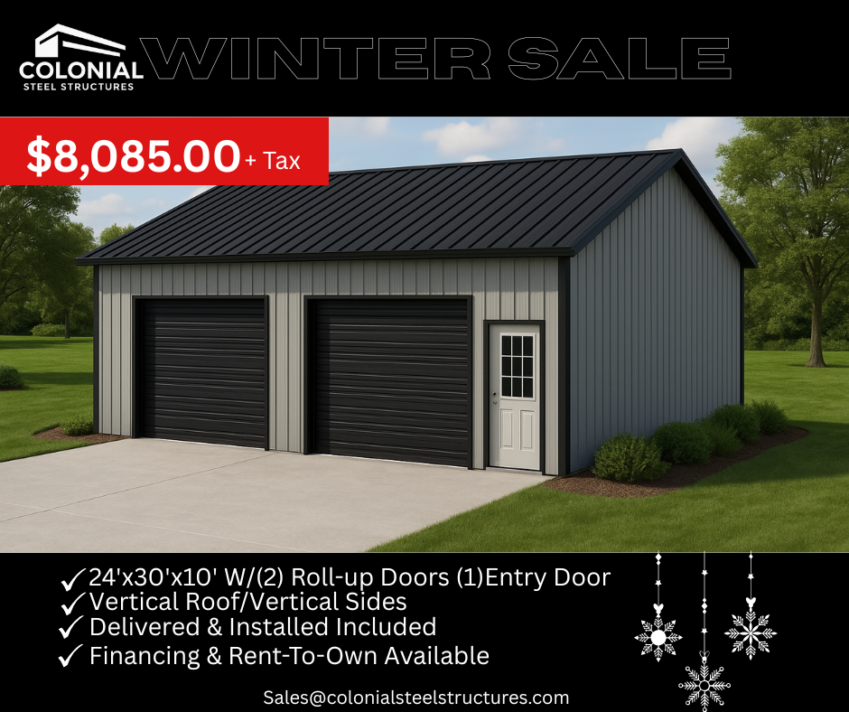 Colonial Steel Structures Facebook ad: LOCK ME IN