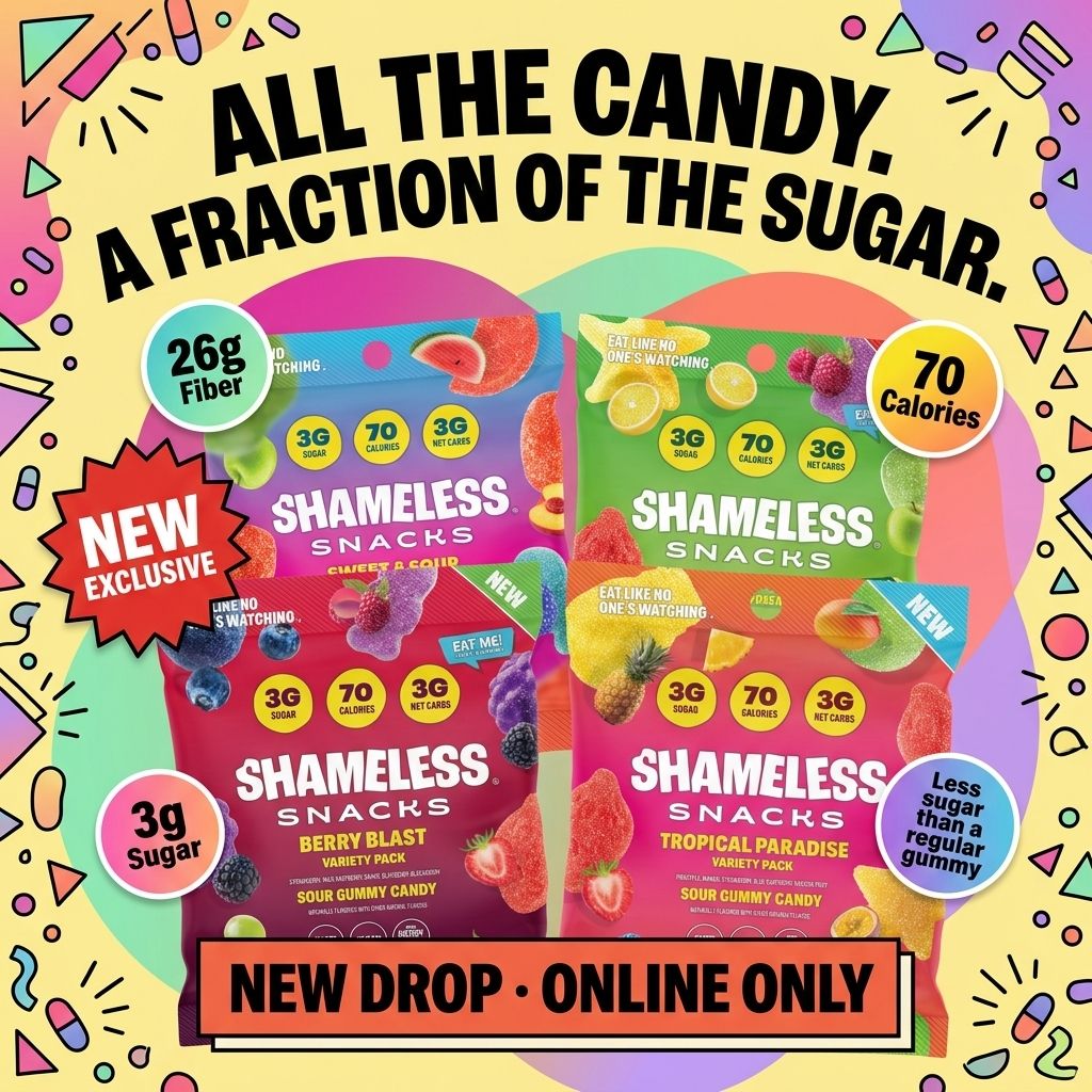 Shameless Snacks Facebook ad