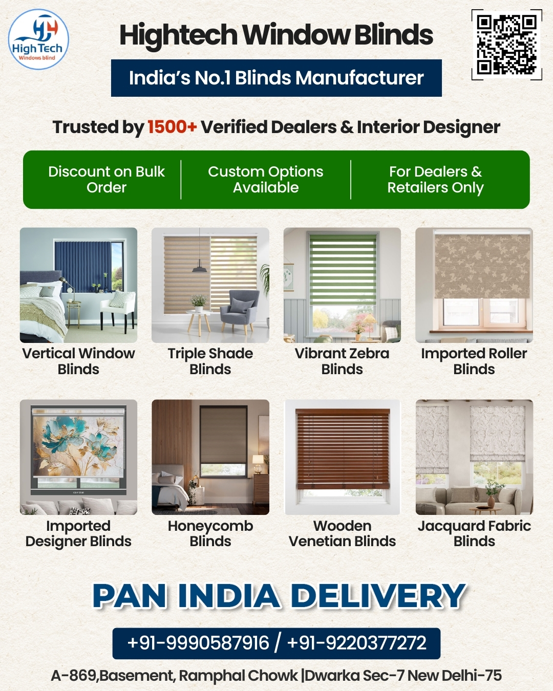 High Tech Window Blinds Vishal Interior Facebook ad: Book Now for Bulk Orders!