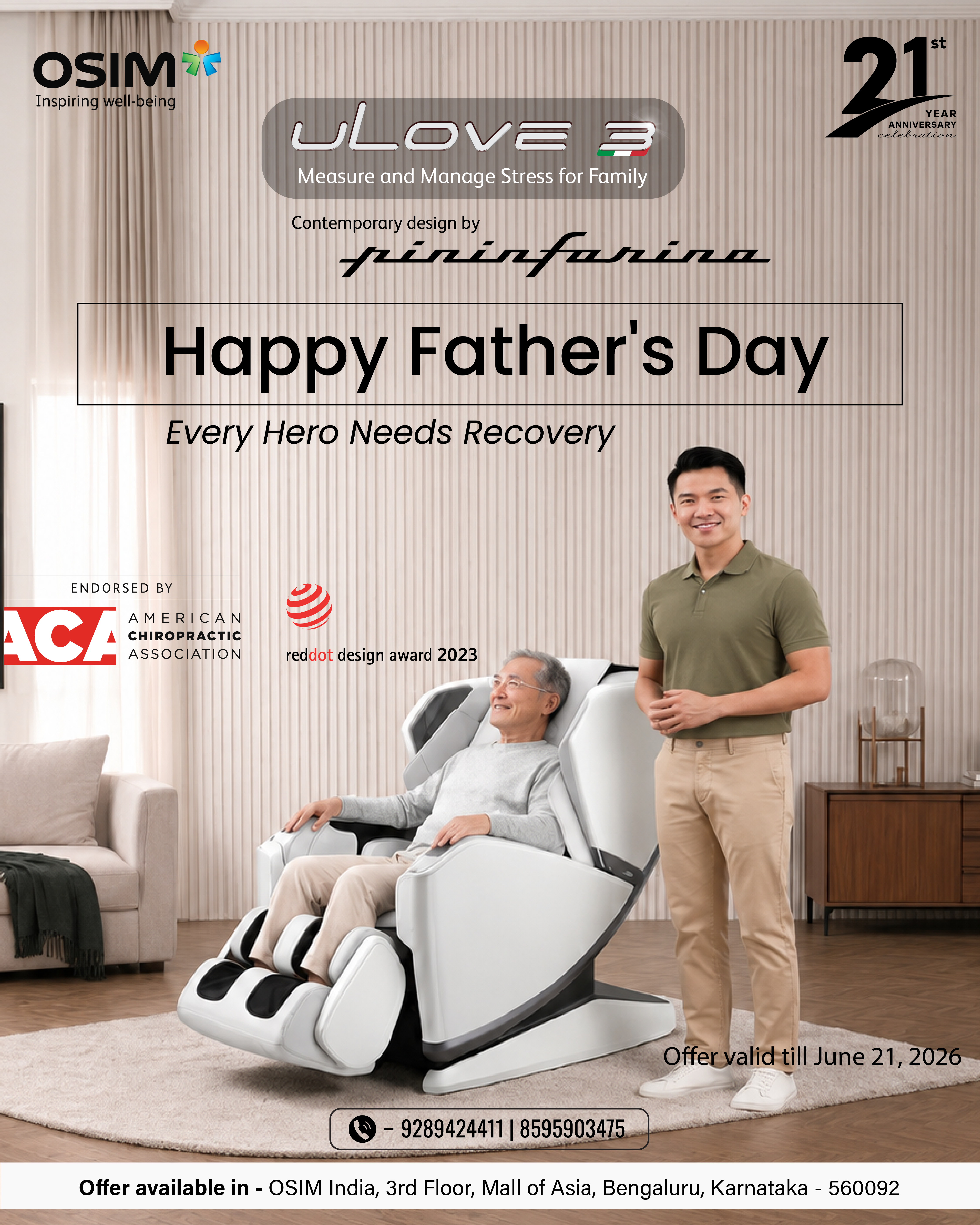 OSIM INDIA Facebook ad: He gave you his time.