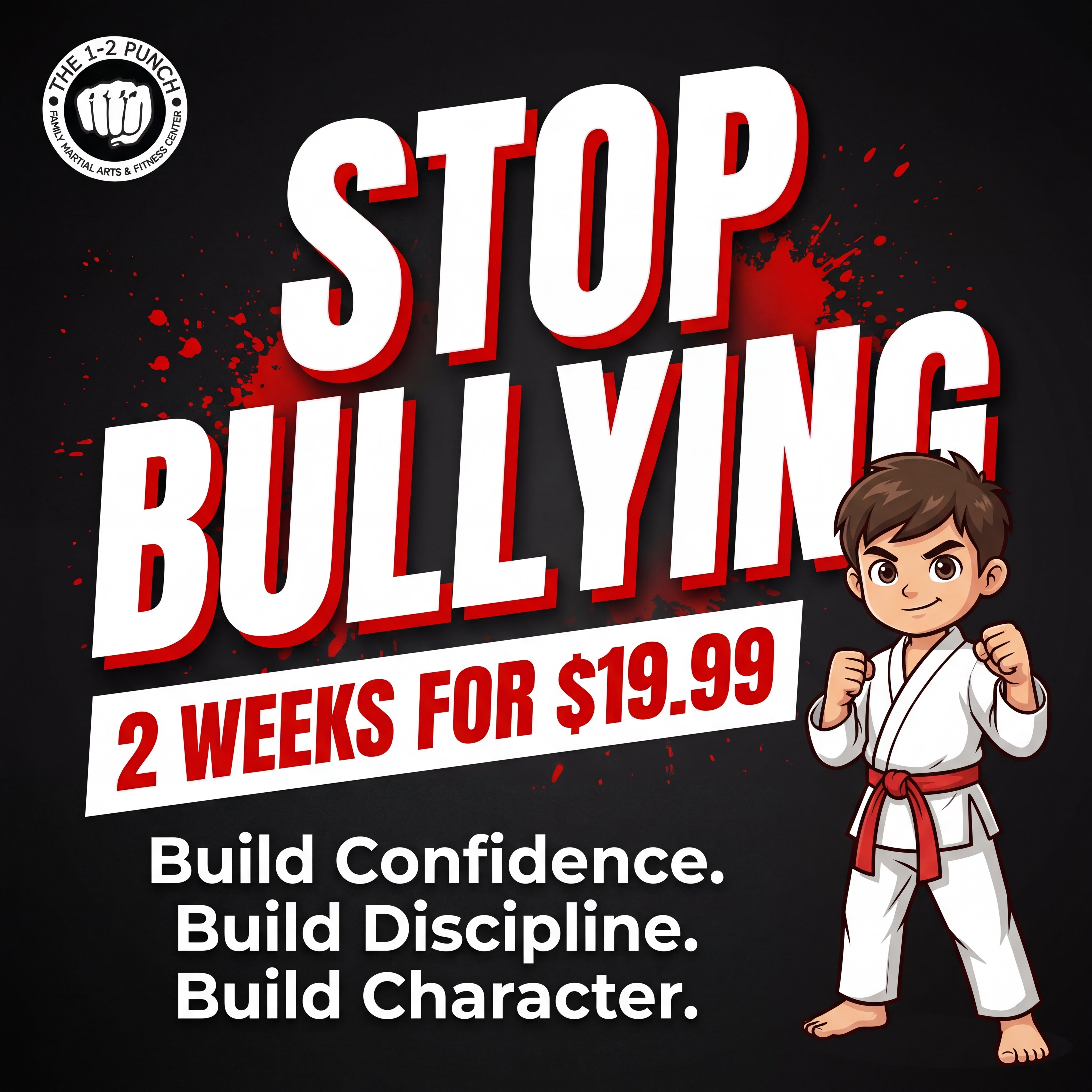 The 1-2 Punch Family Martial Arts & Fitness Center Facebook ad