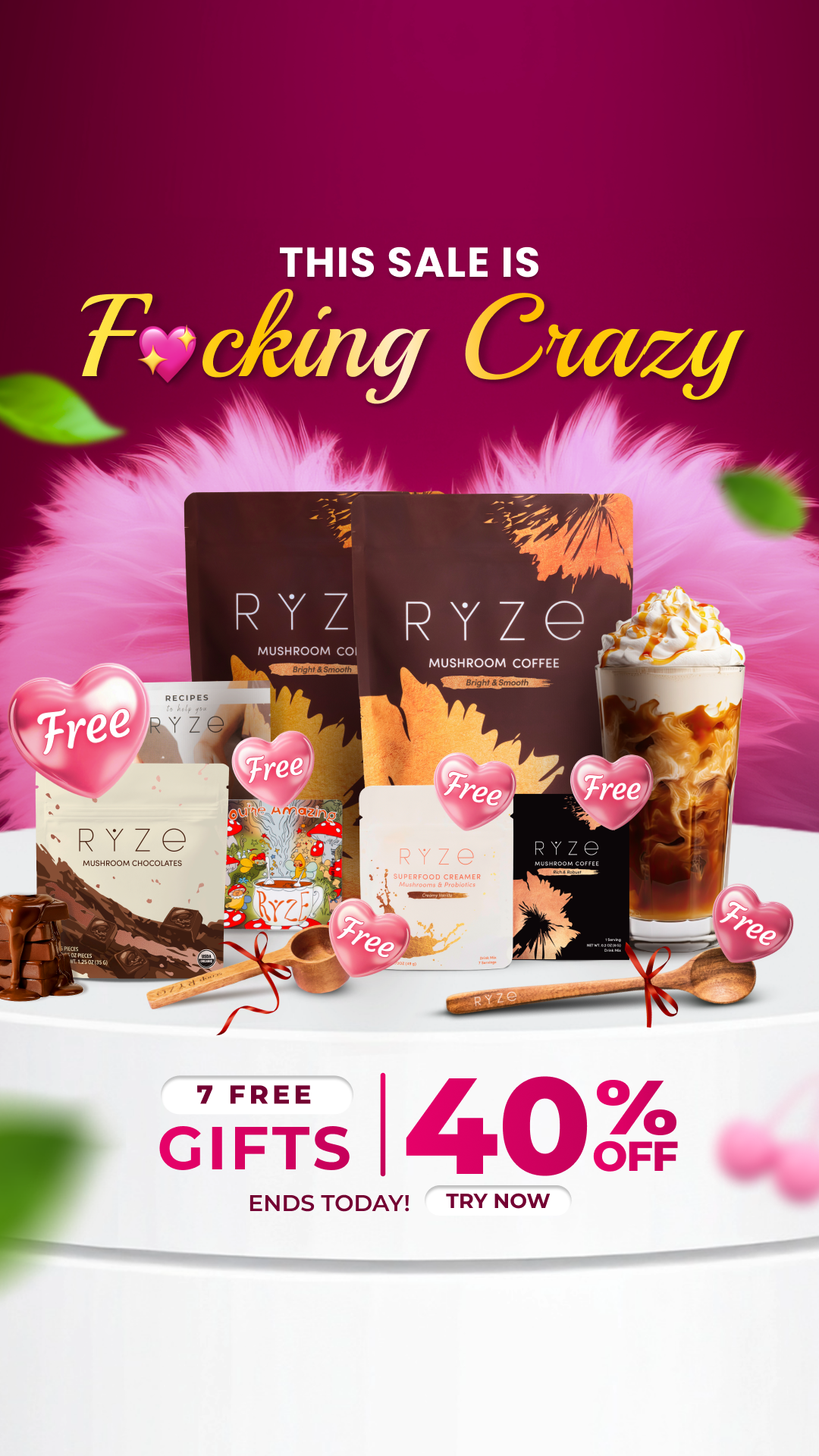 RYZE Superfoods Facebook ad