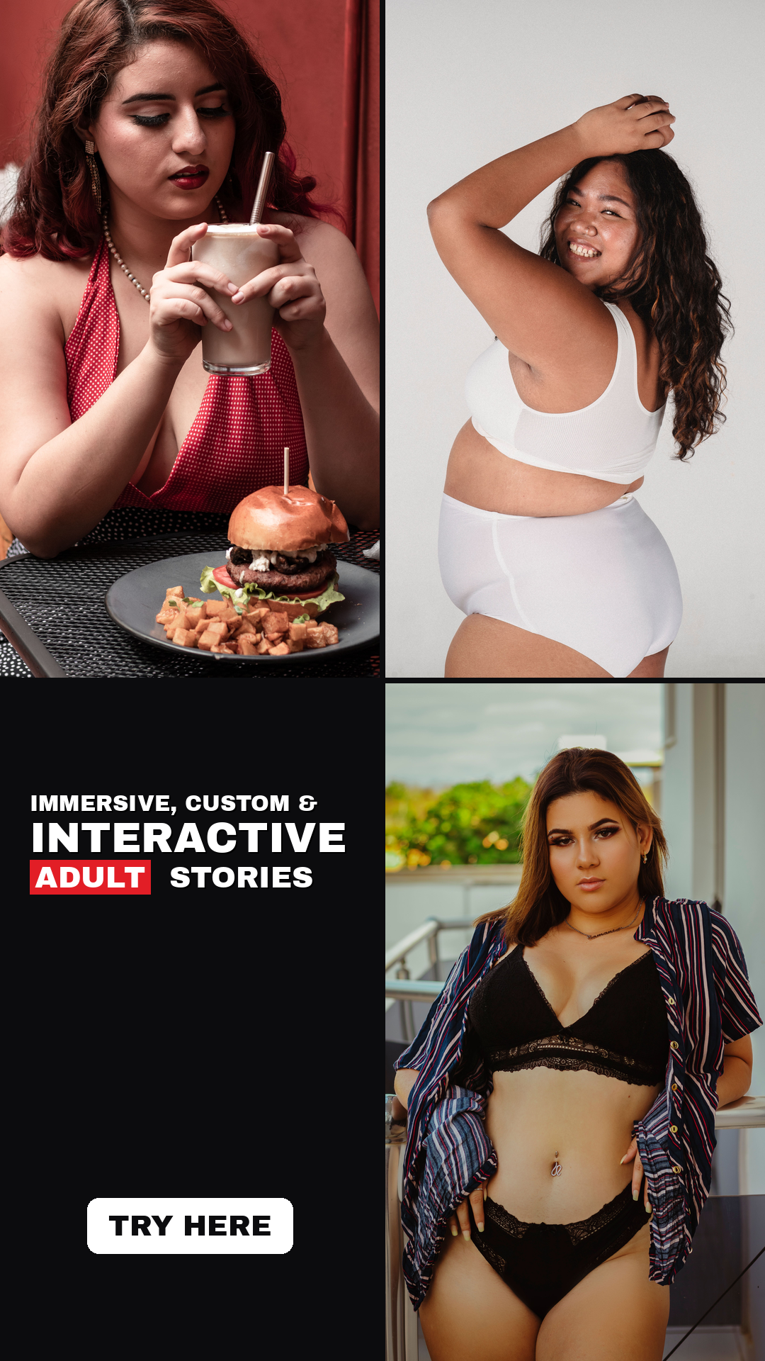 Stuff So Sweet Facebook ad: Interactive Adult Stories