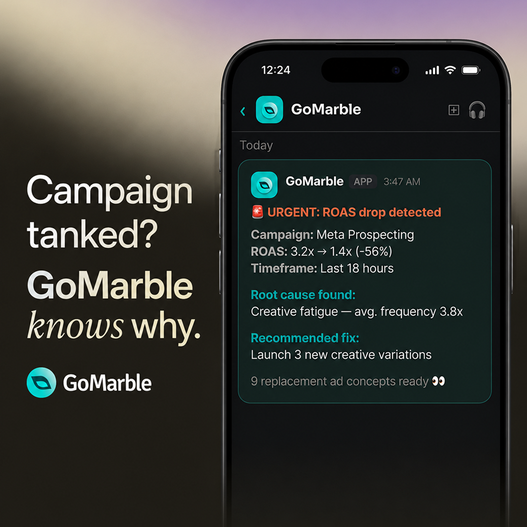 GoMarble.AI Facebook ad