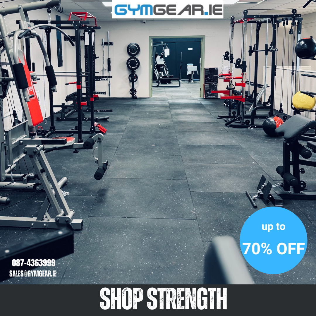 gymgear.ie Facebook ad: March Into Strength, UP TO 70% OFF