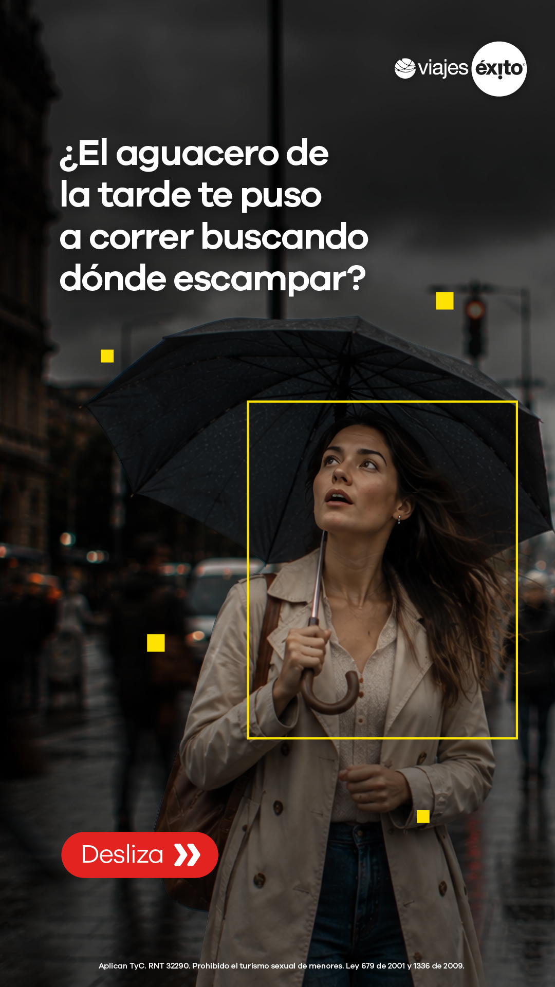 Viajes Éxito Facebook ad: Porque aquí el ritmo no baja: el trancón…