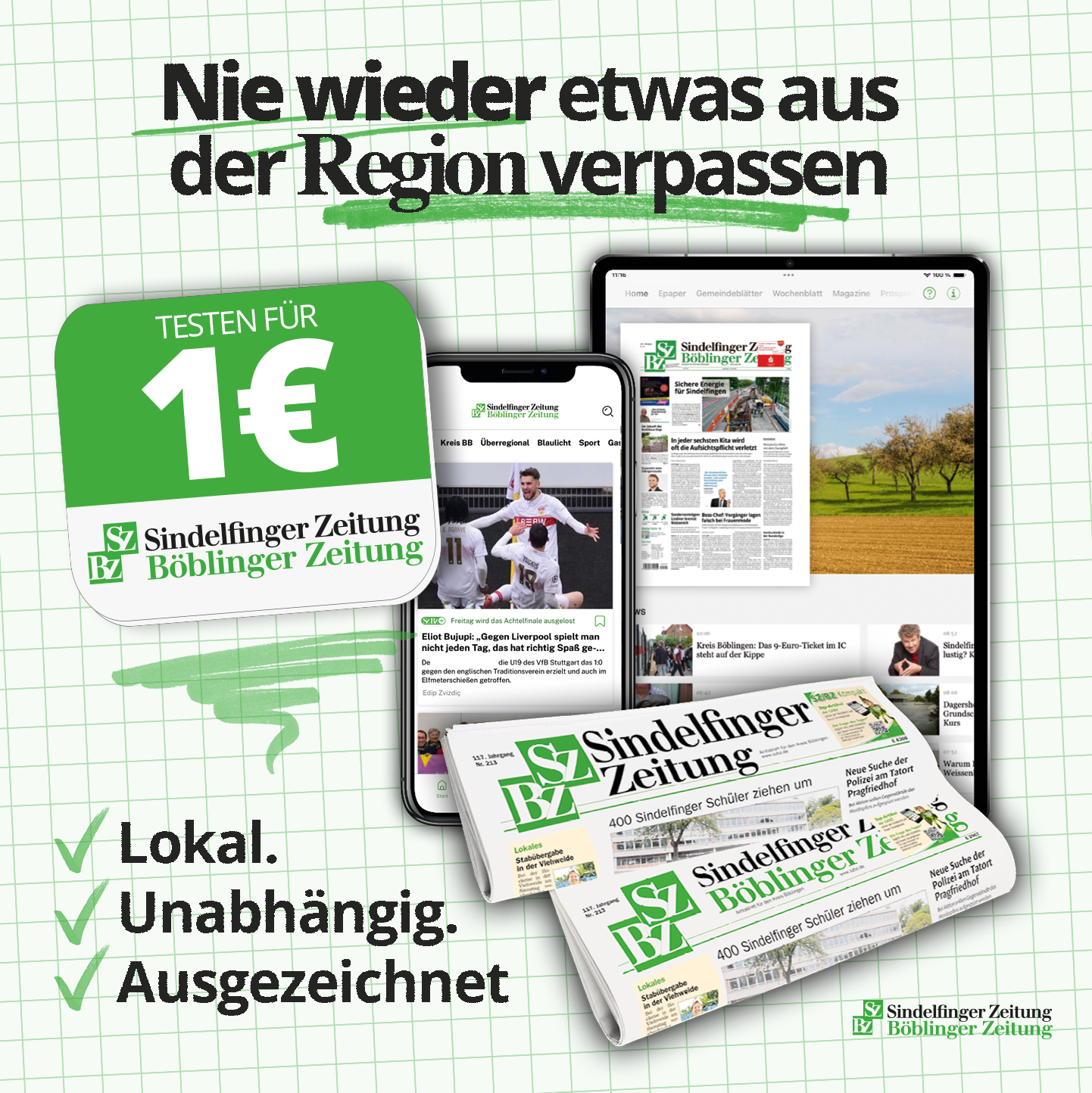 Sindelfinger Zeitung / Böblinger Zeitung (SZ/BZ) Facebook ad