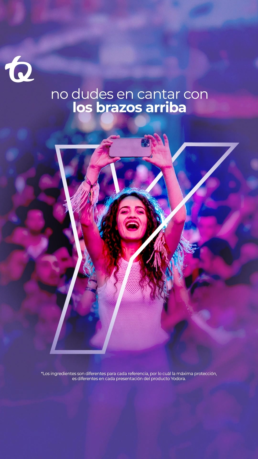 Yodora Colombia Facebook ad: Con la protección de Yodora, tu banda favorita…