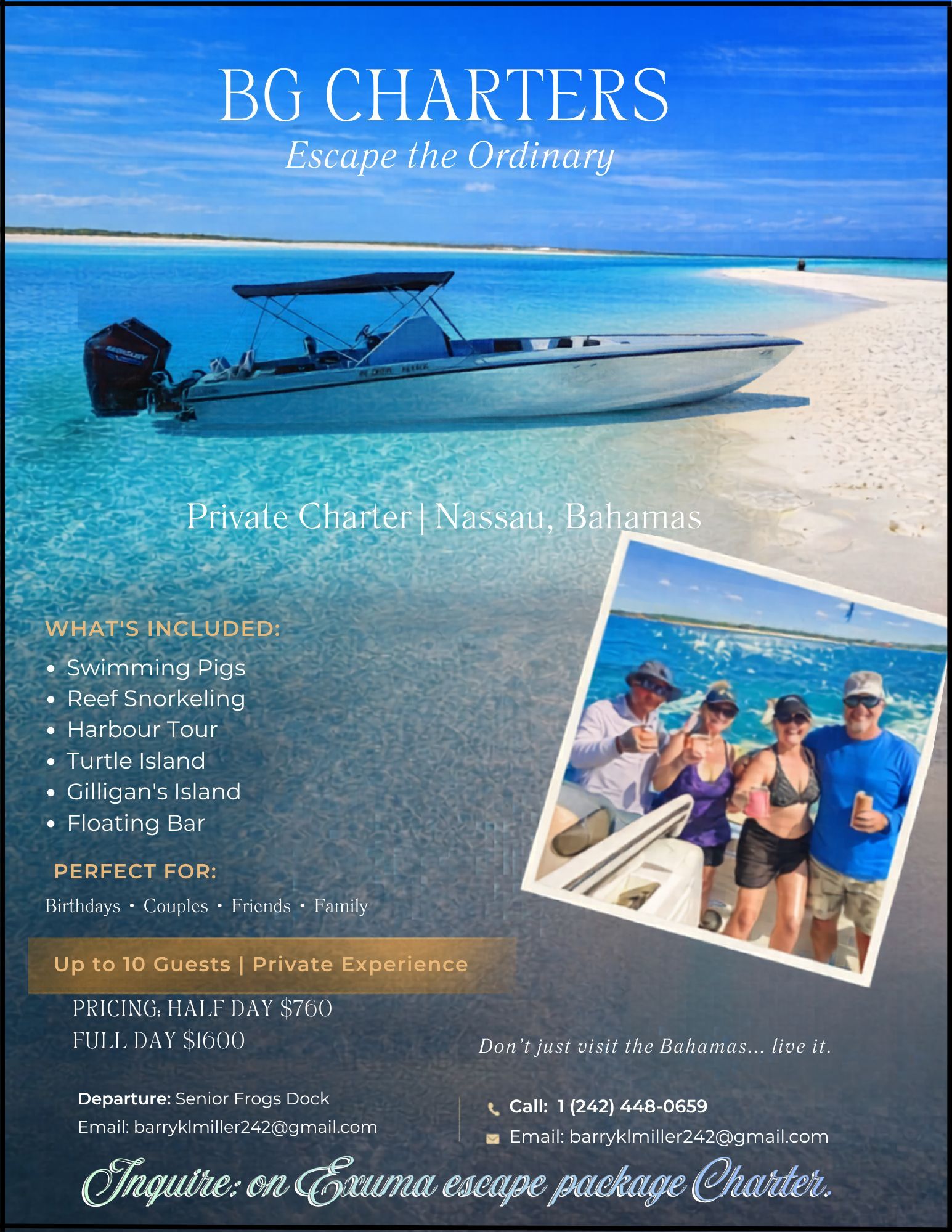 BGCharters Facebook ad from Apr 1, 2026