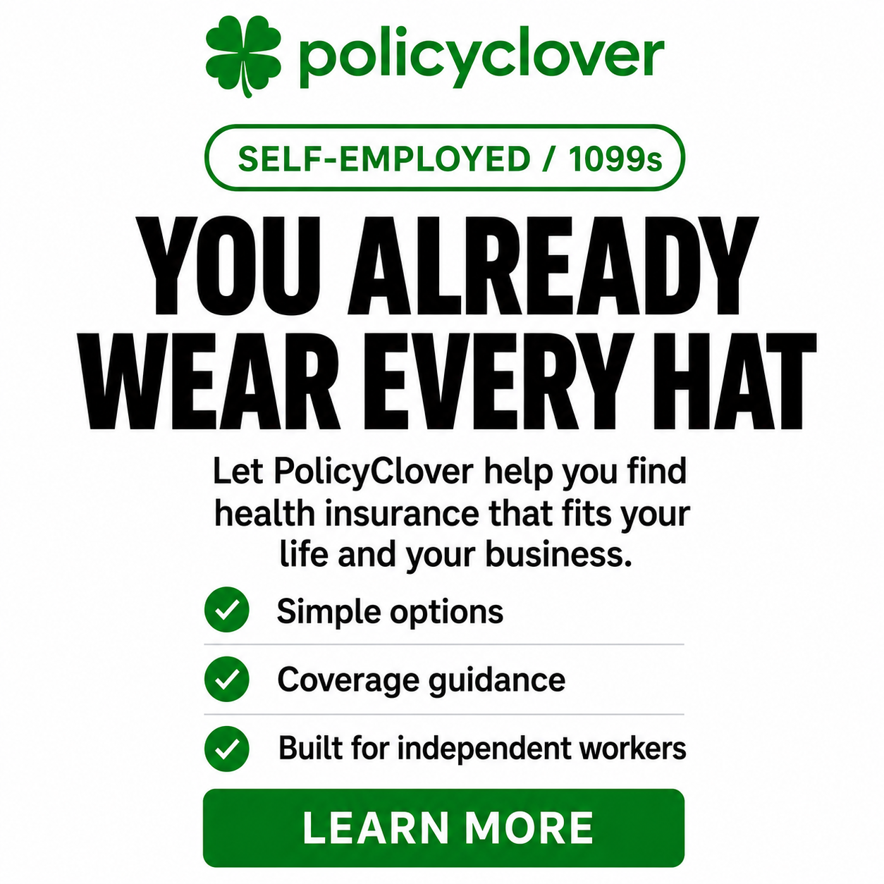 PolicyClover Facebook ad