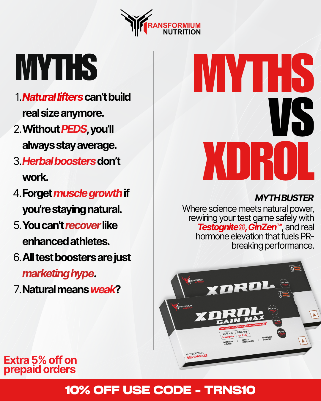 Transformium Nutrition Facebook ad