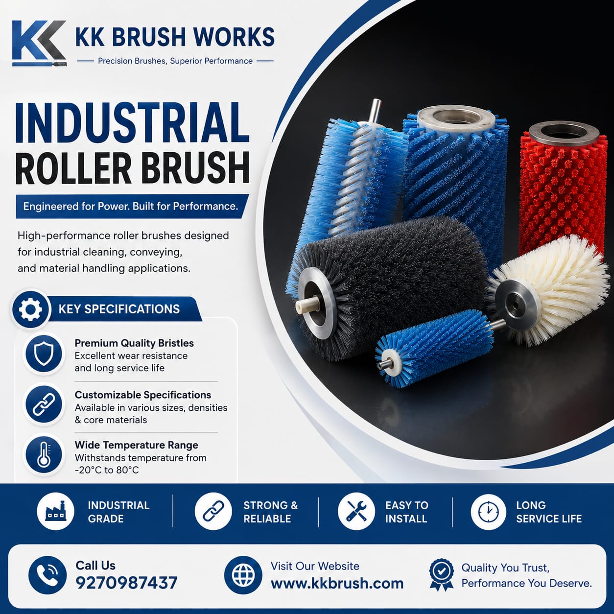 K.k Brush Works Facebook ad: Premium Industrial Brush Solutions