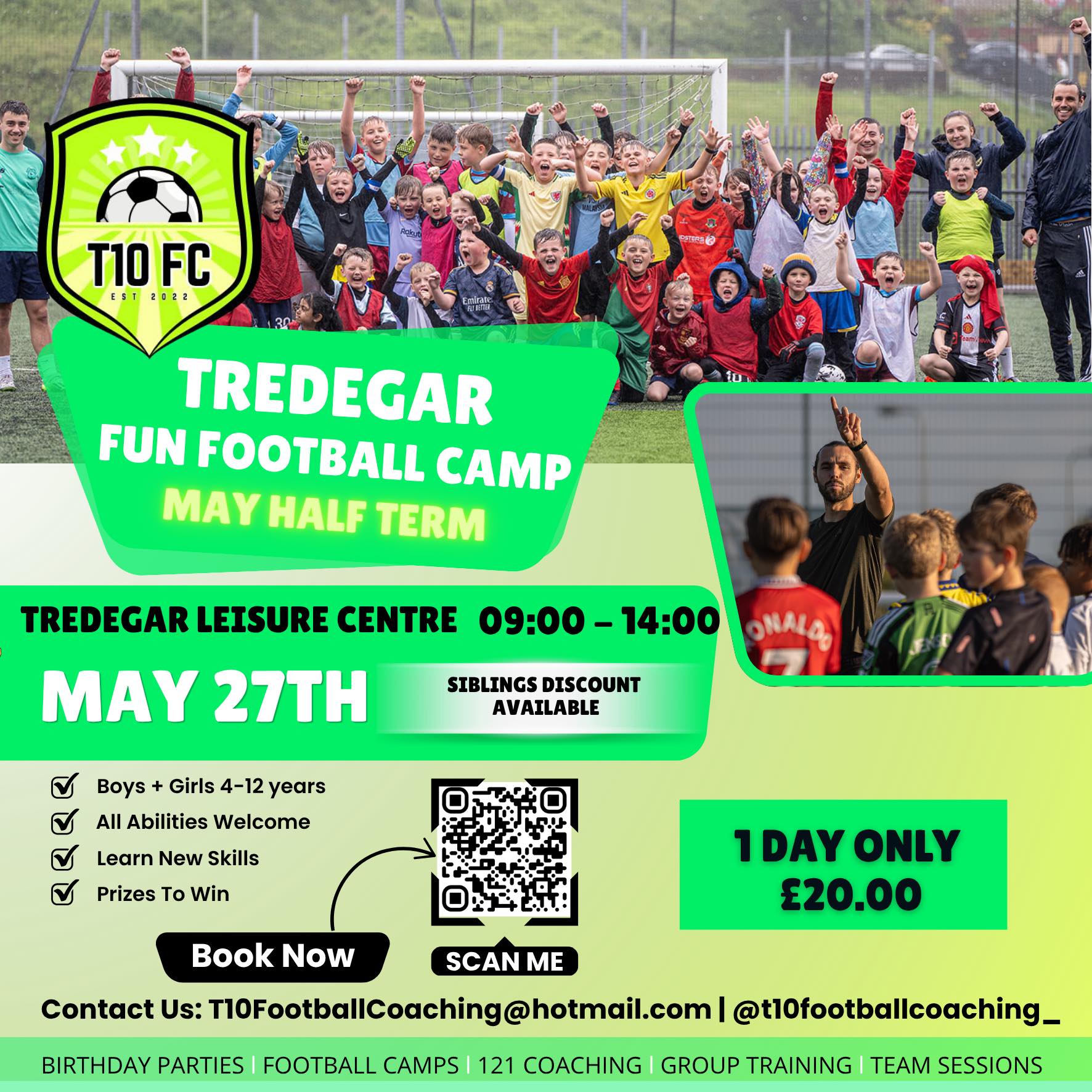 T10 Football Coaching Facebook ad