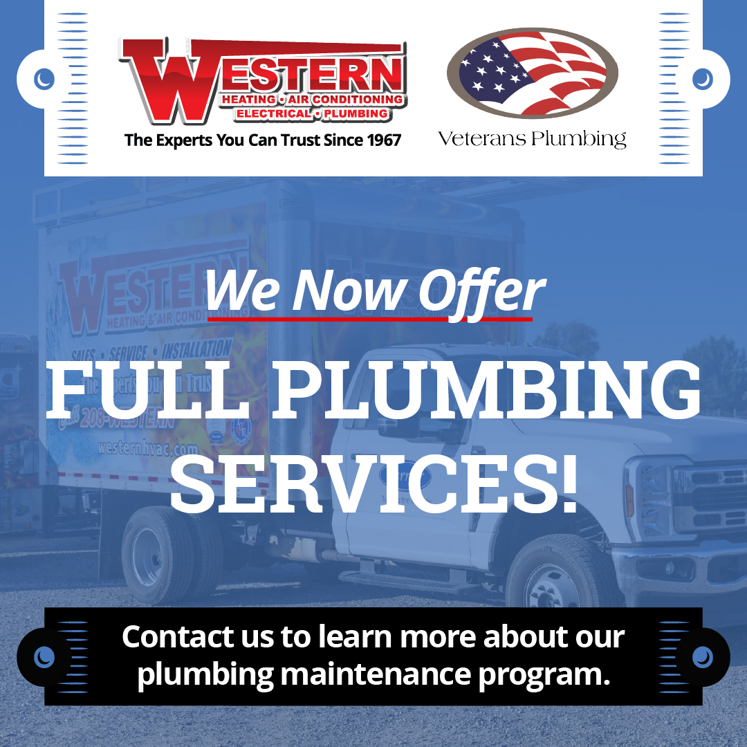 Western Heating and Air Conditioning Facebook ad: Dripping Faucet? Clogged Drain?