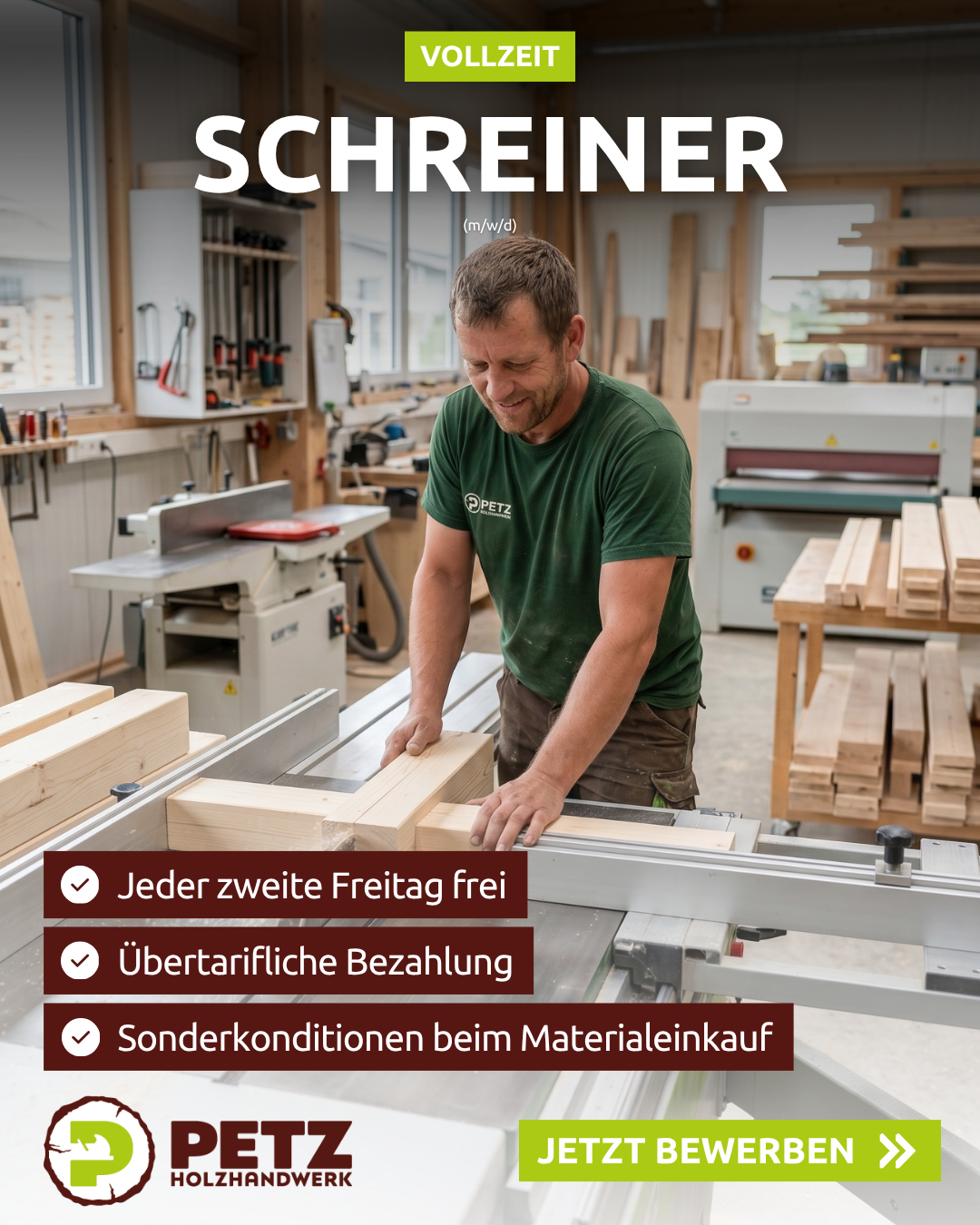 Petz Holzhandwerk Facebook ad