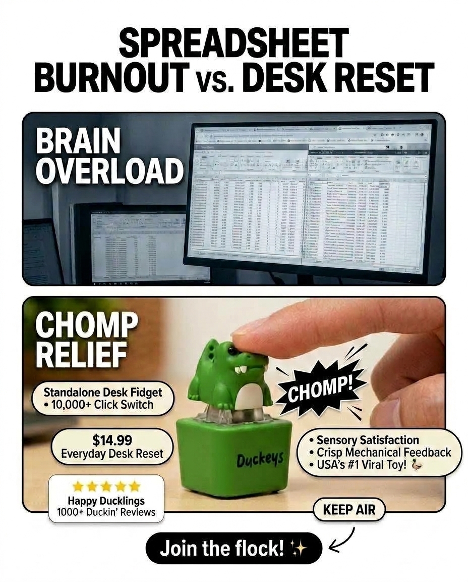 Duckeys Facebook ad: One Click Beats 47 Open Tabs.