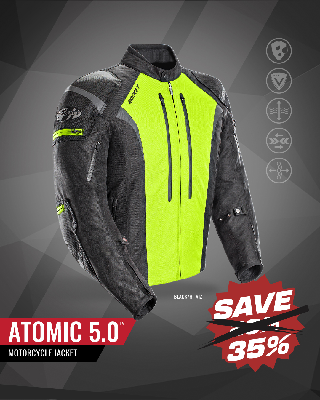 JOE ROCKET MOTORCYCLE APPAREL Facebook ad: LIMITED SIZING!