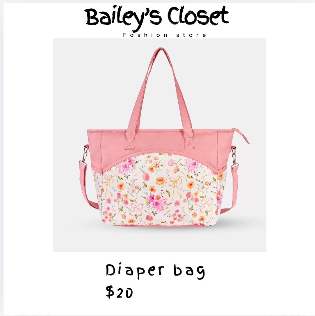 Bailey's Closet Facebook ad: New mom essentials Diaper bags, soft swaddles, cozy…