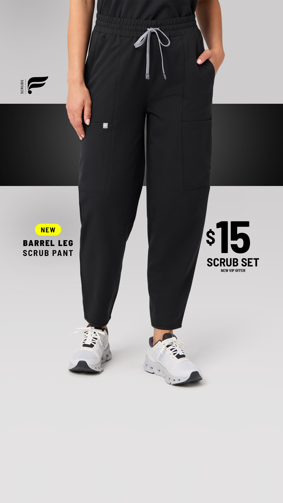 Fabletics Scrubs Facebook ad