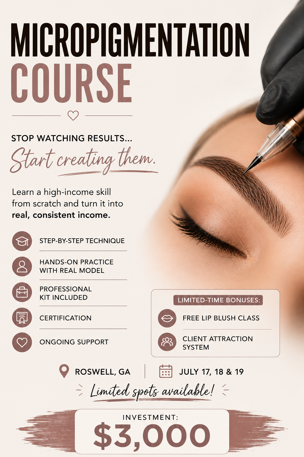 Tania Russell Beauty Academy Facebook ad