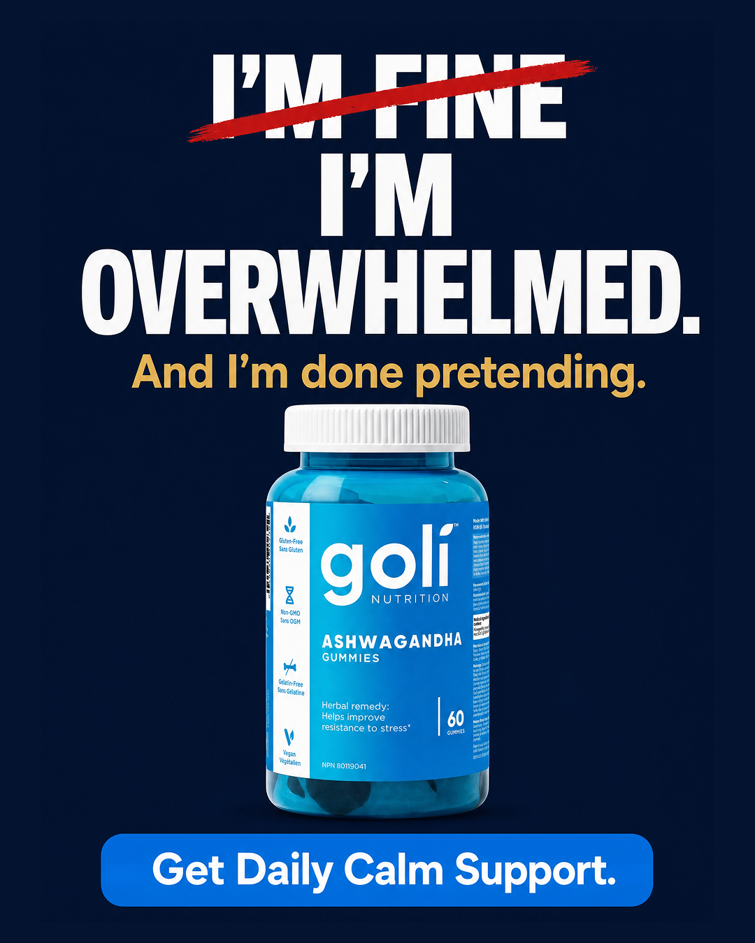 Goli Facebook ad: Done Saying I’m Fine?