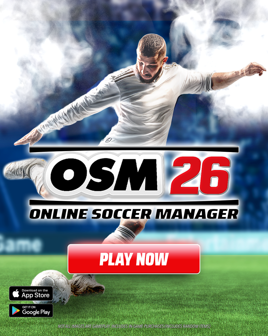 Online Soccer Manager Facebook ad