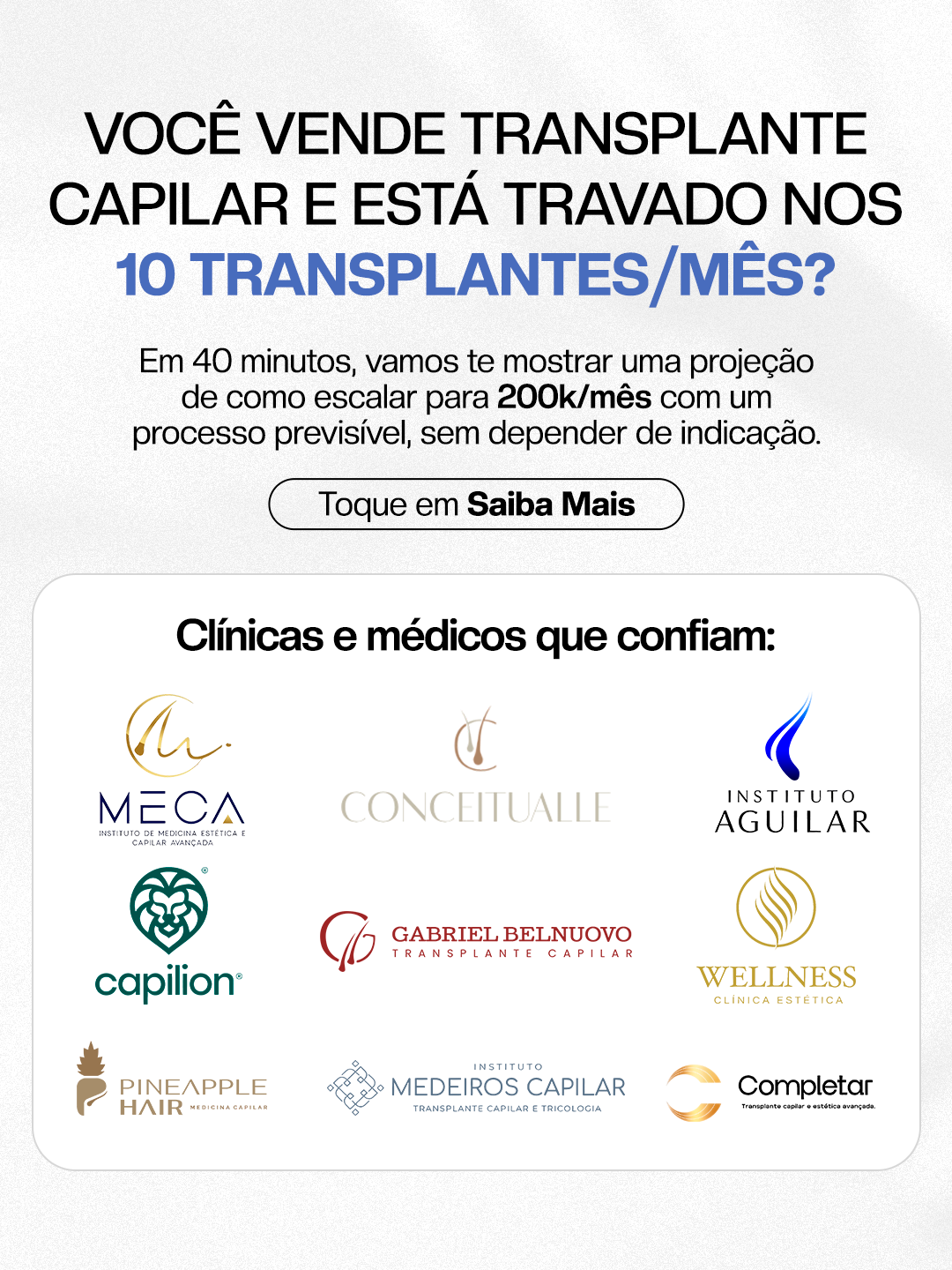 Hiago Lemos Facebook ad: A única assessoria de marketing 100% focada em transplante…