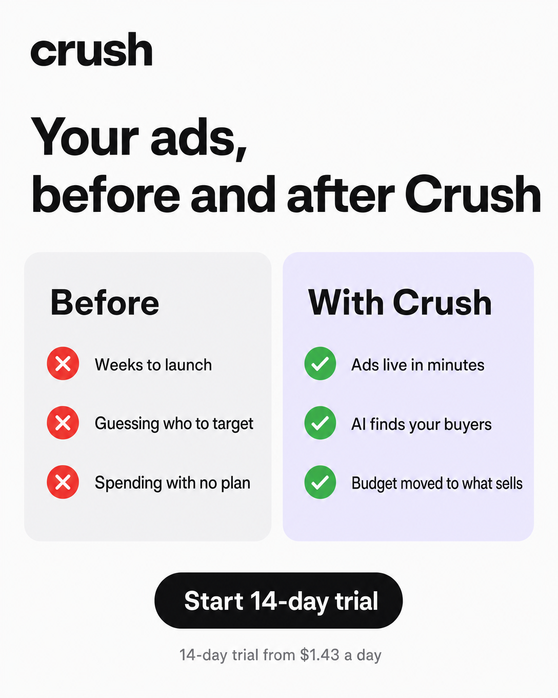 trycrush.ai Facebook ad
