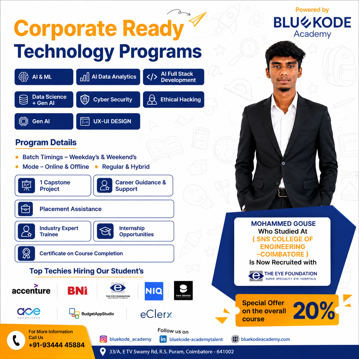 Bluekode Academy Facebook ad: Join our Corporate Ready Technology Programs
