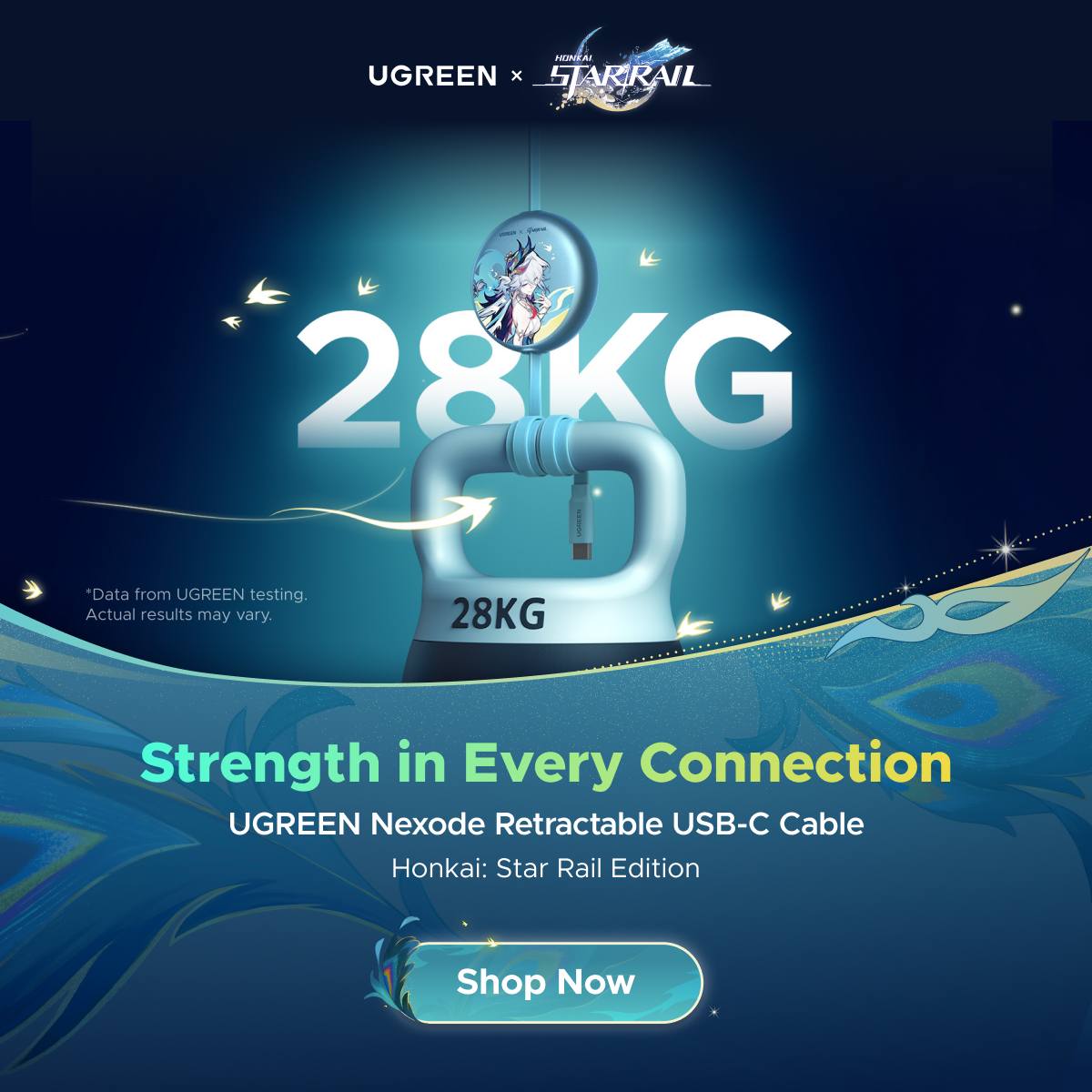 Ugreen Philippines Shopee Facebook ad: UGREEN Nexode Retractable USB-C Cable