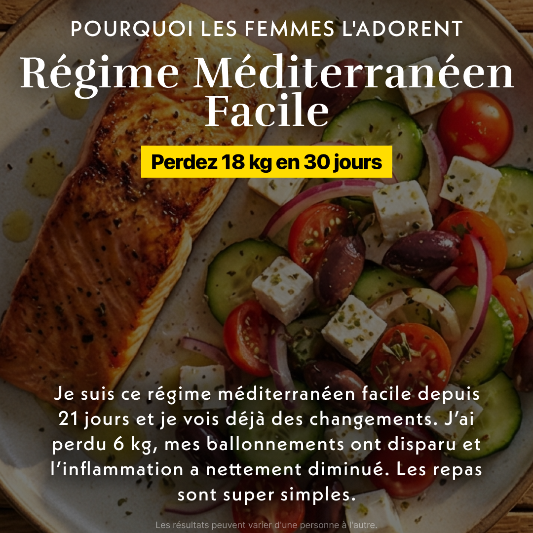Mediterranean Diet for Beginners Facebook ad: Il suffit de 2 semaines pour voir la différence!
