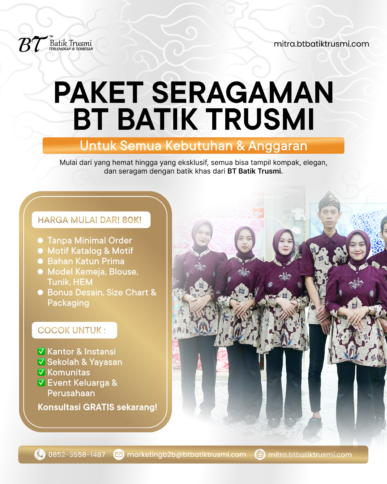 Kain Batik Official Fanspage Facebook ad: Hubungi kami sekarang!