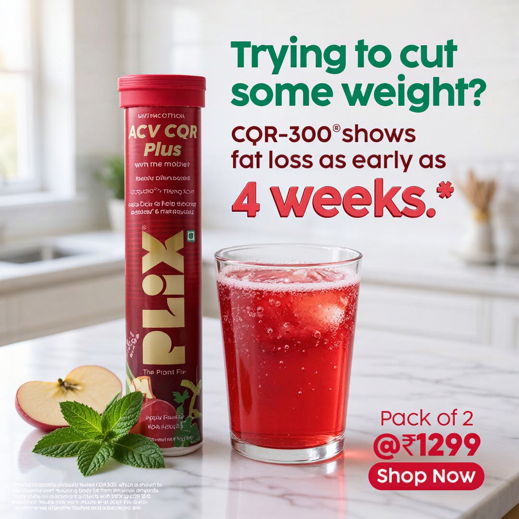 Plix Facebook ad: ACV CQR Plus Effervescent for Fat Reduction & Weight…
