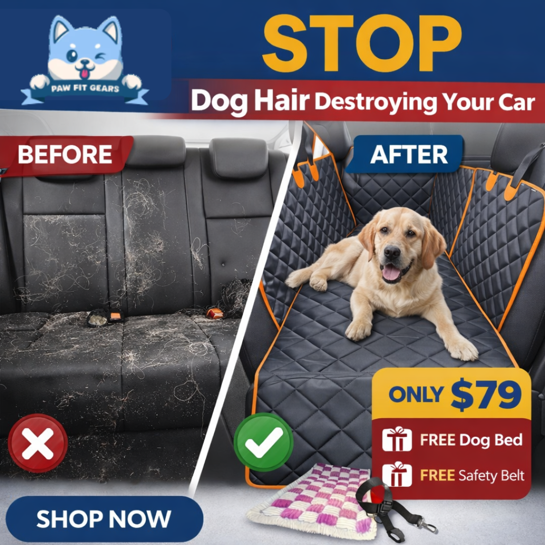 Paw Fit Gears Facebook ad: Converts to hammock, bench, or trunk cover