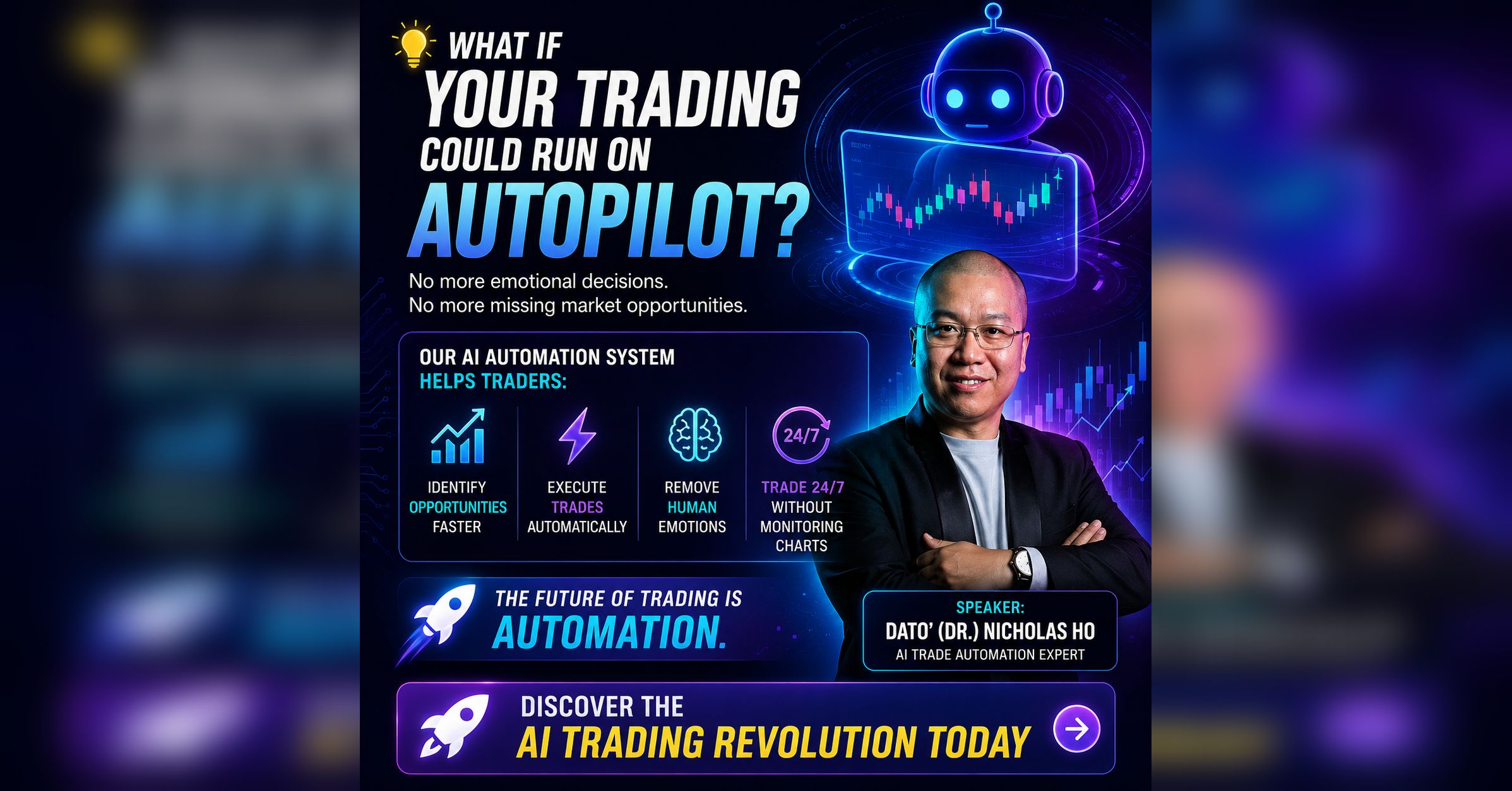 AP360 Academy Facebook ad: Tired of staring at charts all day?