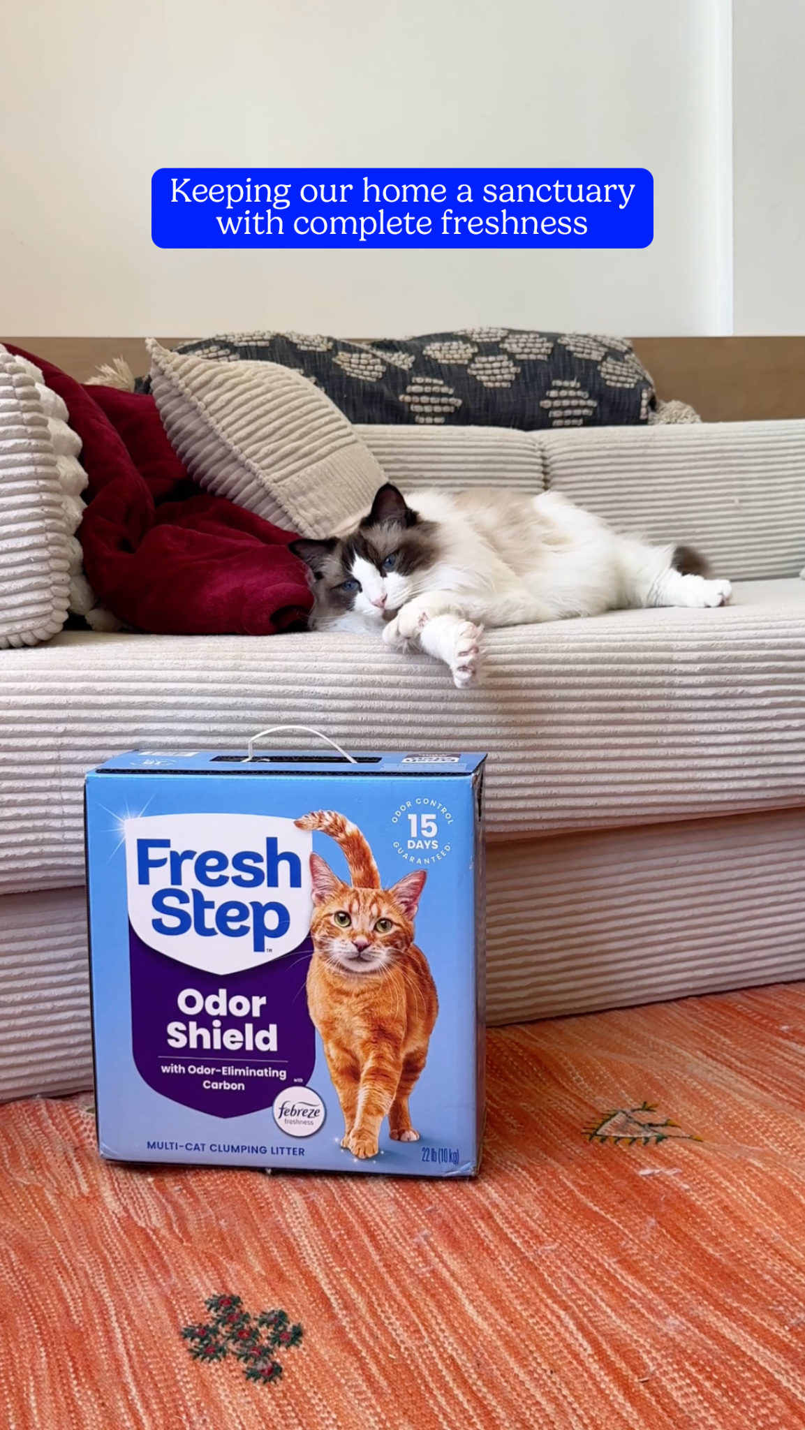 Fresh Step Litter Facebook ad: Fresh Step's Odor Shield Litter