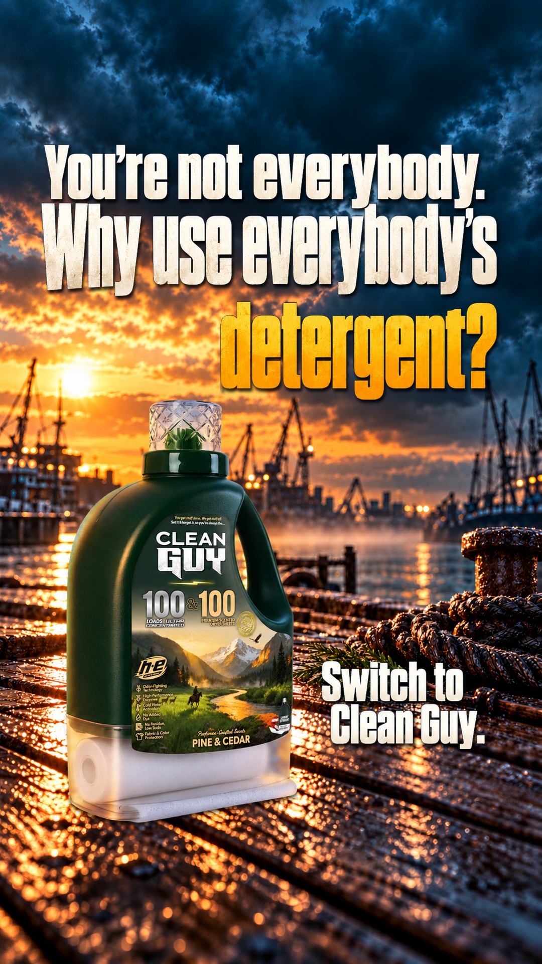 Clean Guy Facebook ad: You're a dude, not a lilac.