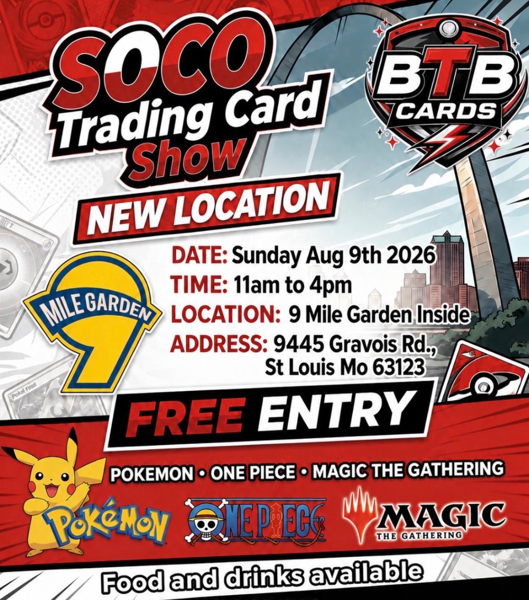 BTB Cards Facebook ad: SOCO Trading Card Show