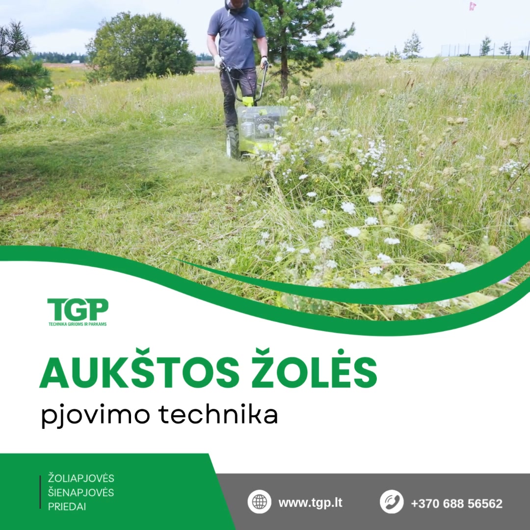 Technika girioms ir parkams Facebook ad: Žolė peraugo ir tapo per kieto stiebo?