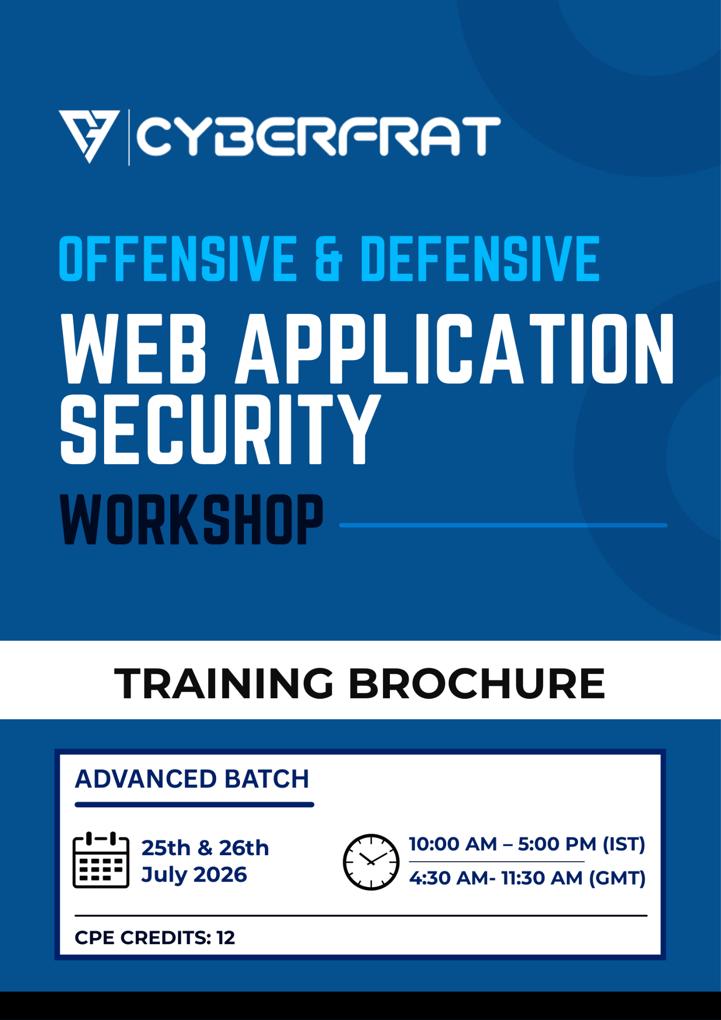 CyberFrat Facebook ad: Join our Offensive & Defensive Web Application Security…