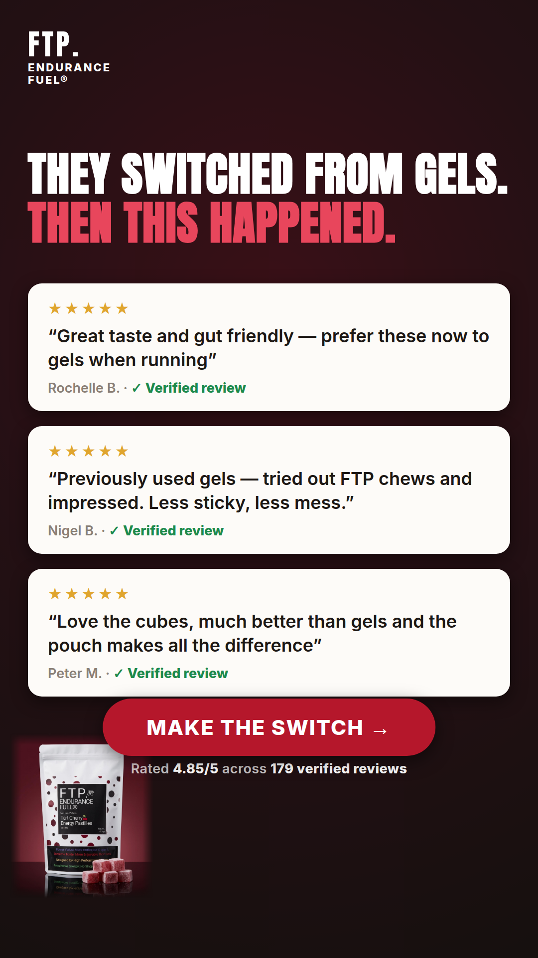 FTP Endurance Fuel Facebook ad