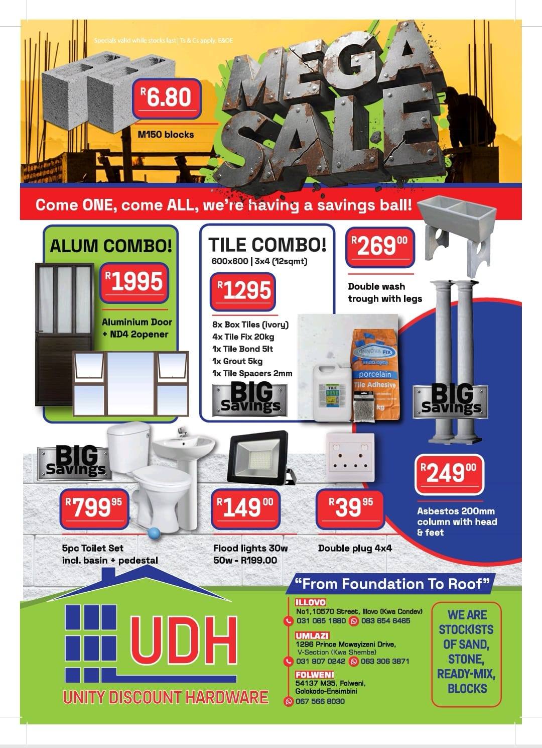 Umlazi Discount Hardware Facebook ad: THE LAST WEEKEND FOR THE MEGA SALE DON'T…