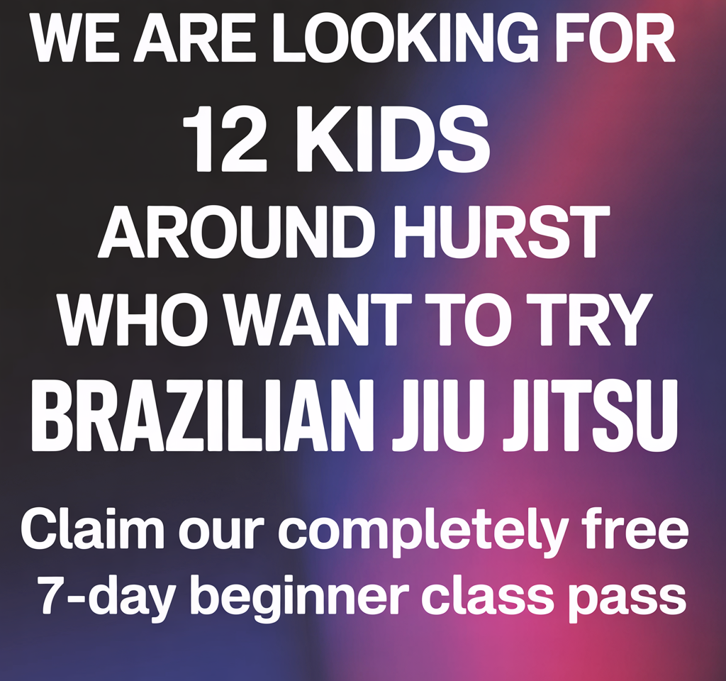 JJ Machado DFW Brazilian Jiu Jitsu Facebook ad: 1 WEEK FREE Trial PASS for KIDS