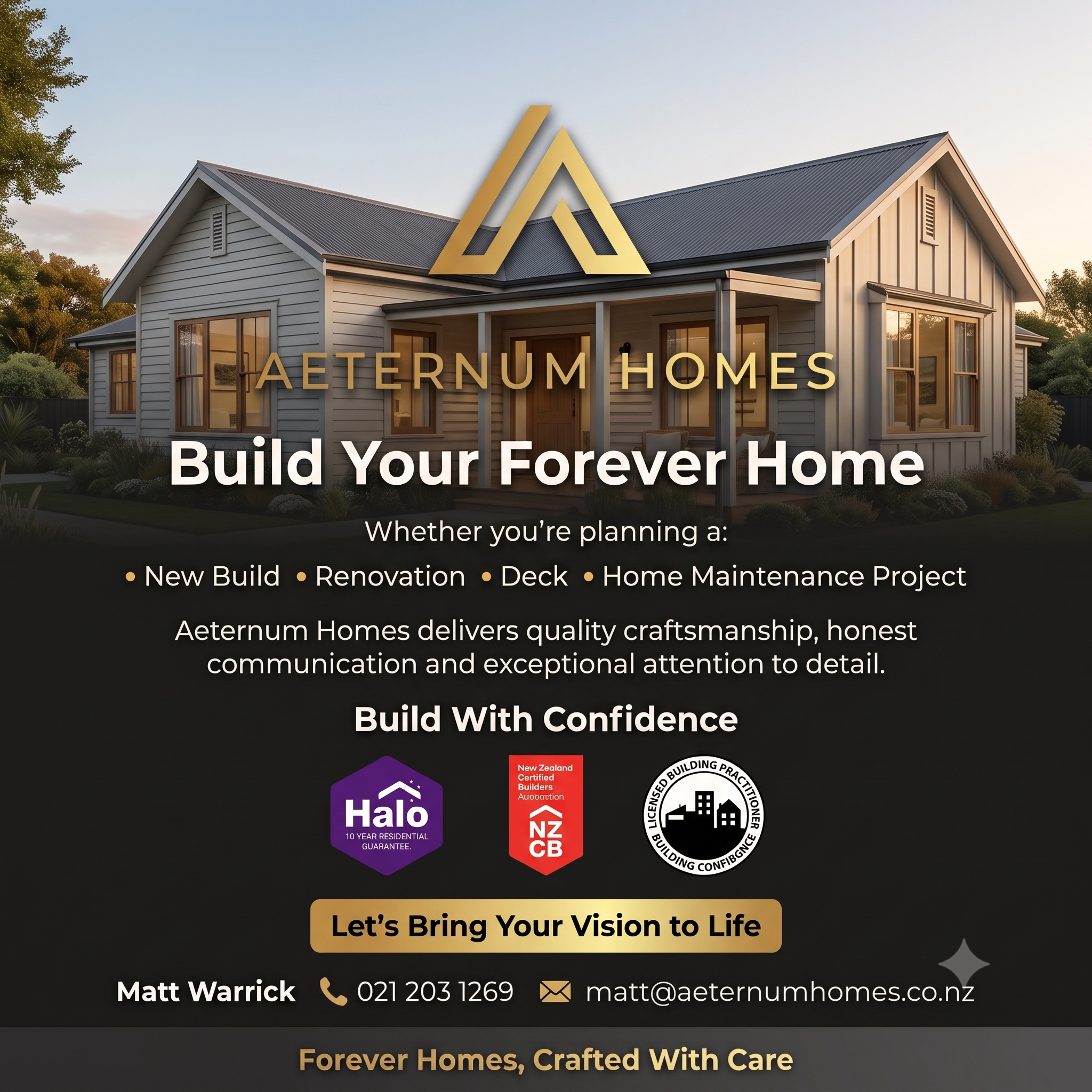 Aeternum Homes Facebook ad
