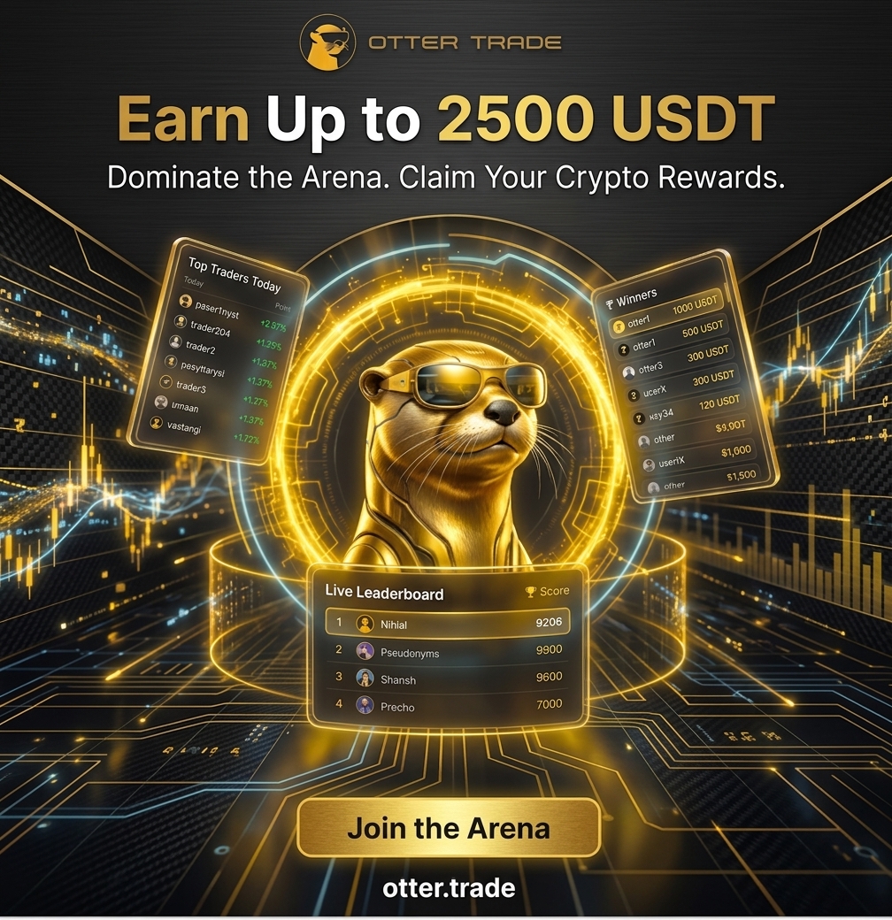 Otter.Trade Facebook ad: Enter the Trading Arena & Win Up to 2500 USDT